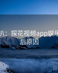 独家深扒：探花视频app娱乐爆点背后原因
