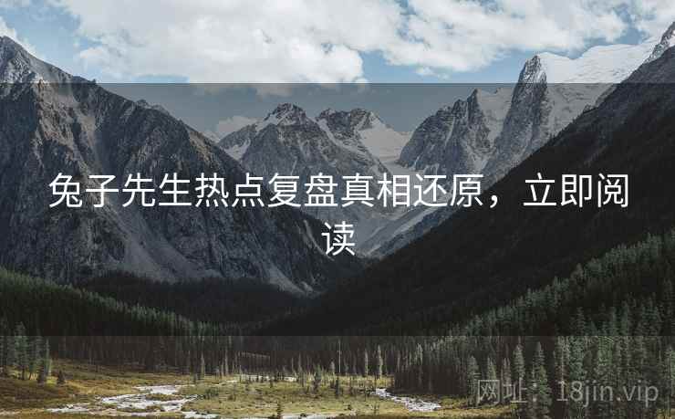 兔子先生热点复盘真相还原，立即阅读