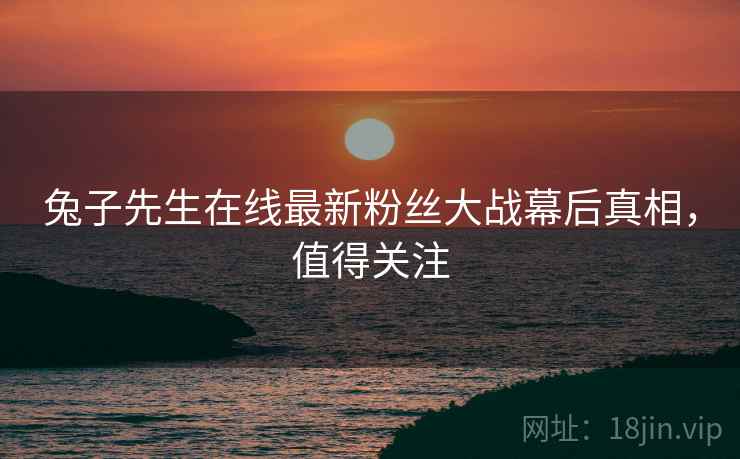 兔子先生在线最新粉丝大战幕后真相，值得关注