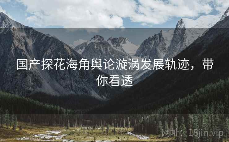 国产探花海角舆论漩涡发展轨迹，带你看透
