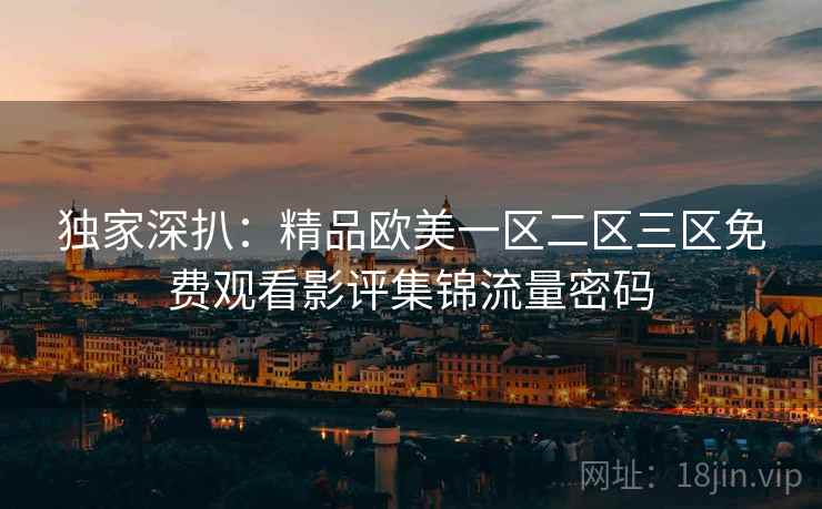 独家深扒：精品欧美一区二区三区免费观看影评集锦流量密码