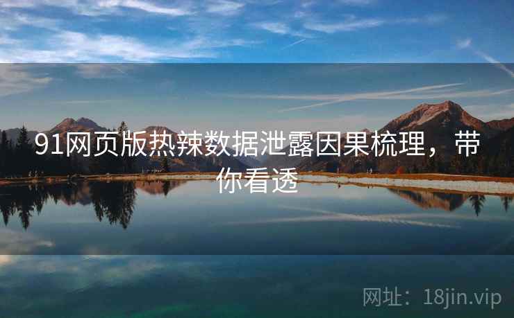 91网页版热辣数据泄露因果梳理，带你看透